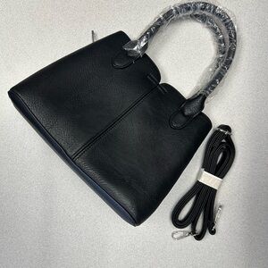 K.Carroll / Black Satchel with Transparent Handle / Brand New with Tags / RFID